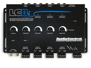 Audiocontrol LC8i Black 8-Channel Line Output Converter Aux Input for Amps & Sub