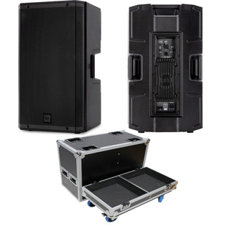 2x RCF ART 935-A 15" Active Speaker Powered PA Stage Monitor 2100W w/ ProX Case