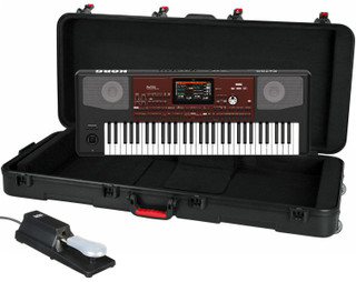 Korg Pa700 61-key Arranger Keyboard + Gator GTSA-KEY61 Case + KSP100 Pedal BLACK