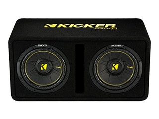 KICKER 44DCWC122 Car Audio COMPC 12" Dual Subwoofer In Vented Enclosure 1200W 2-OHM