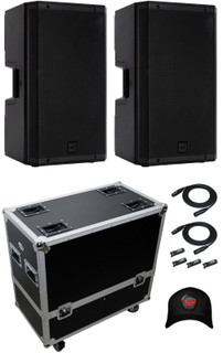 2x RCF ART 912-A 12" 2100Watt Active Speaker + XS-2X12SPW MK2  + 2x Cables + Hat