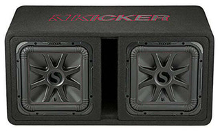 KICKER 45DL7R122 12" Dual Subwoofers in the CWR Style Vented Enclosure, 2-Ohm, 1200W