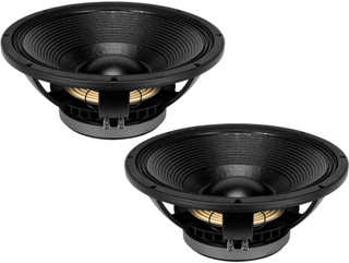 Two B&C 18PS100 18" Replacement Woofer Speaker