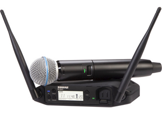 GLXD24+/B58 wireless mic front view