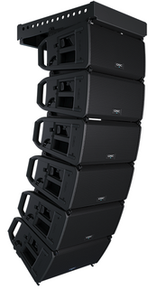 6x QSC LA108 8" 2-Way Powered Line Array 1300W + LA108-AF Array Frame Holds Six