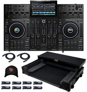 Denon PRIME 4+ DJ Controller WI-FI STREAMING w/ Amazon Music + XS-PRIME4 WLTBL Case