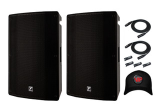 2x Yorkville YXL15P 2-Way 15" Powered Portable PA Speaker w/ Bluetooth 1000W