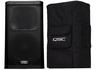 QSC KW122 12" 2-way 1000W, 75° axisymmetric, Active PA / DJ Speaker + KW122-CVR