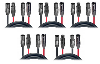 ProX 3FT Dual PowerKON to XLR Combo Cable