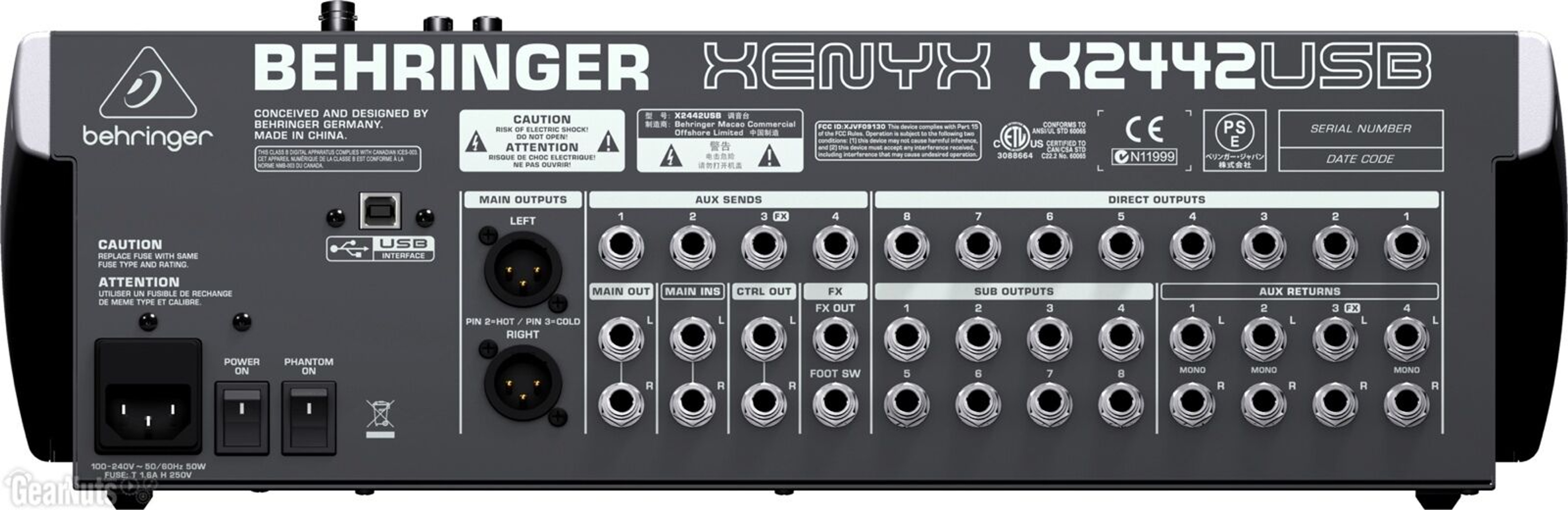 behringer xenyx x1204usb mixer effects