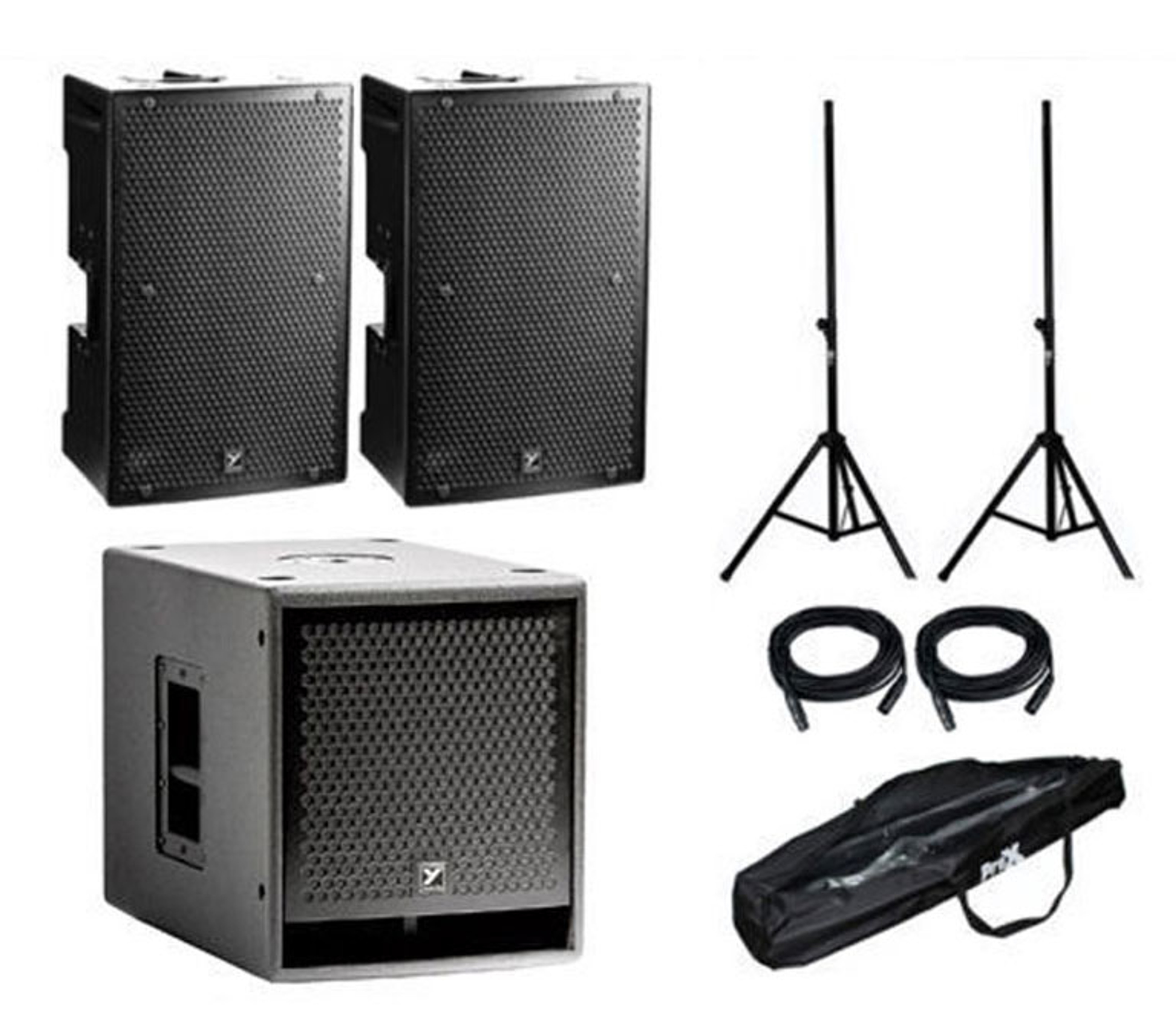 (2) Yorkville PS12P Powered 12" Speaker + (1) PS15S 15" Active