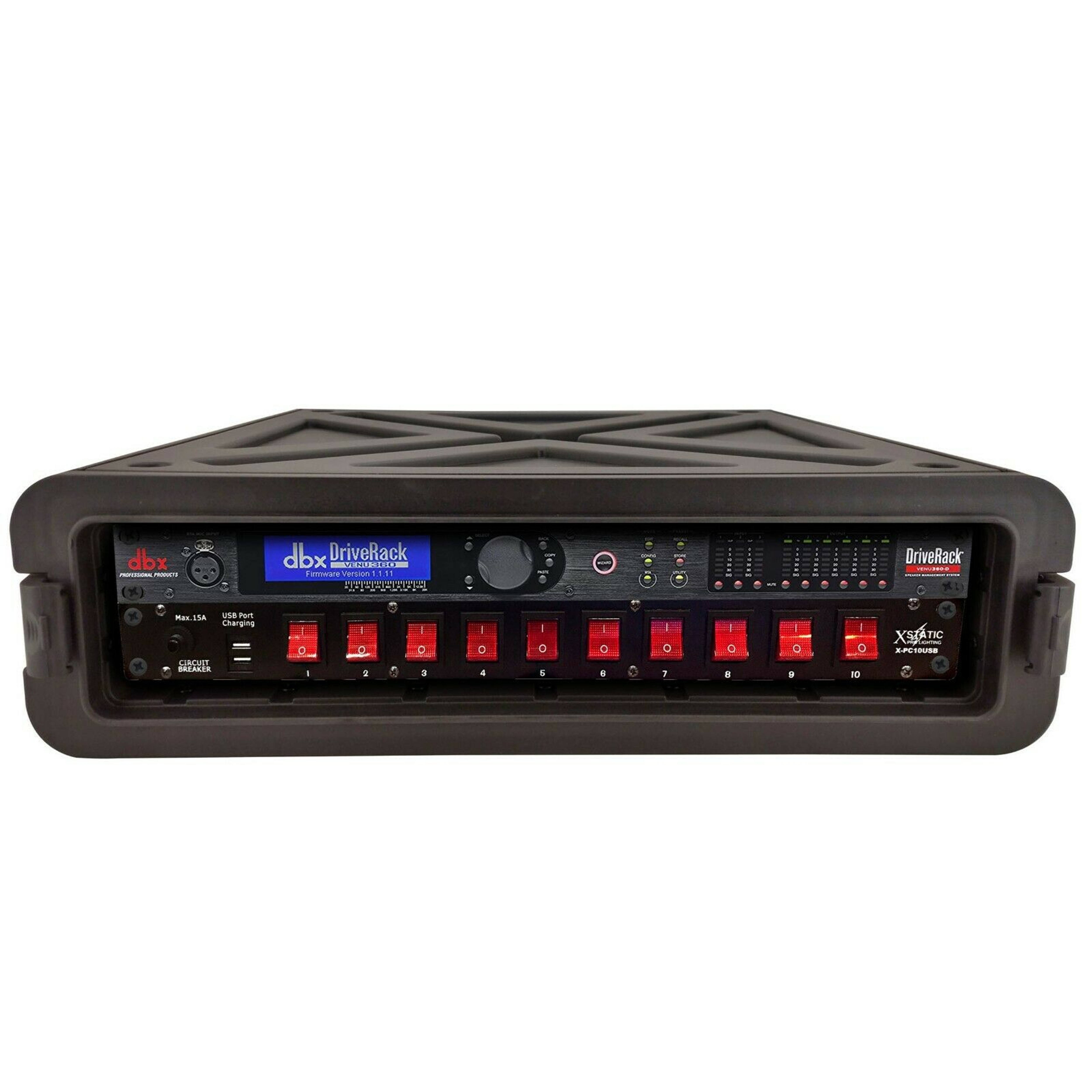 DBX DriveRack PA2 Loudspeaker Management + XM-2U Case + X-PC10USB