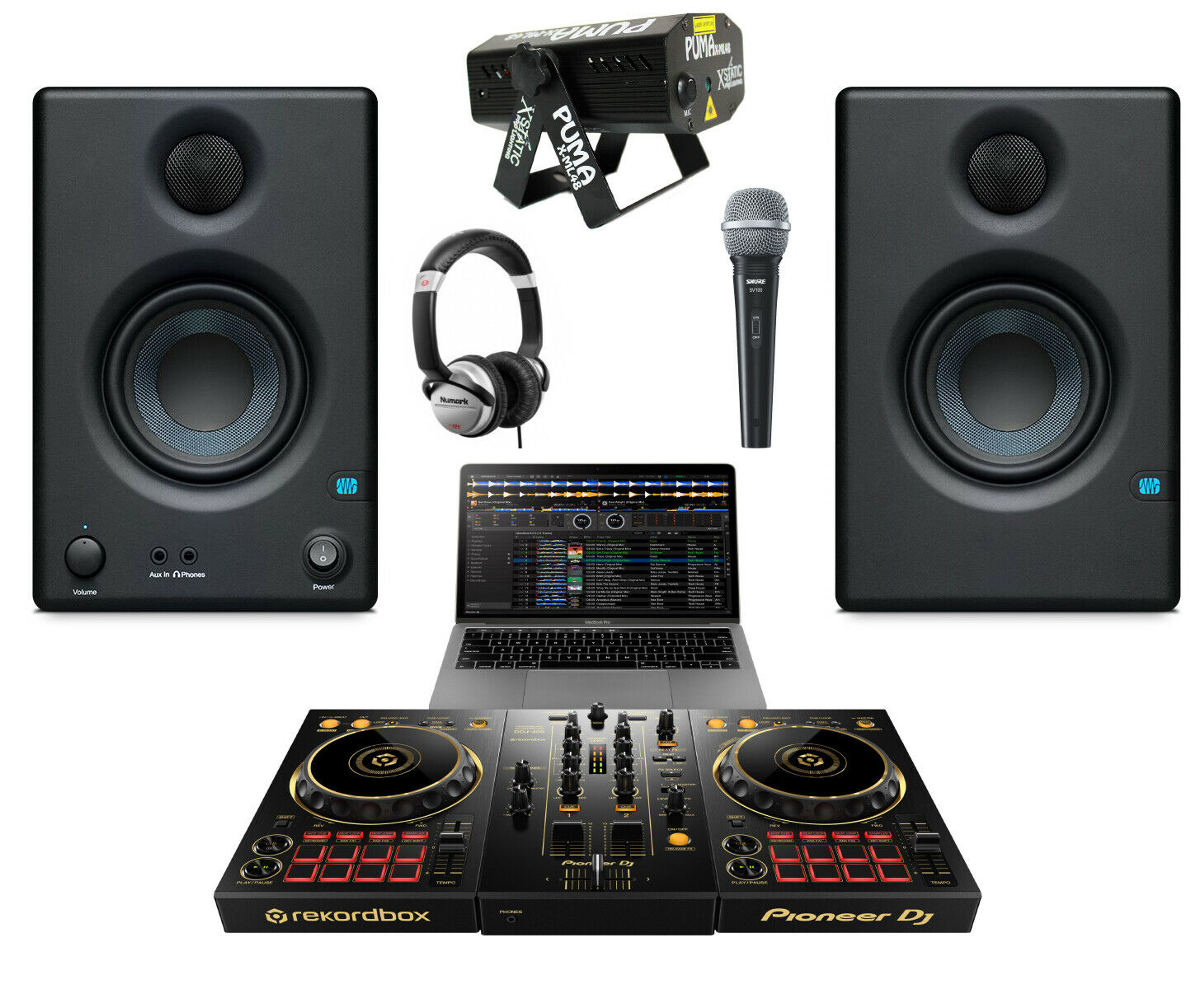 Pioneer DDJ-400-N 2-Channel Controller W/ Monitors, Mic, Headphone