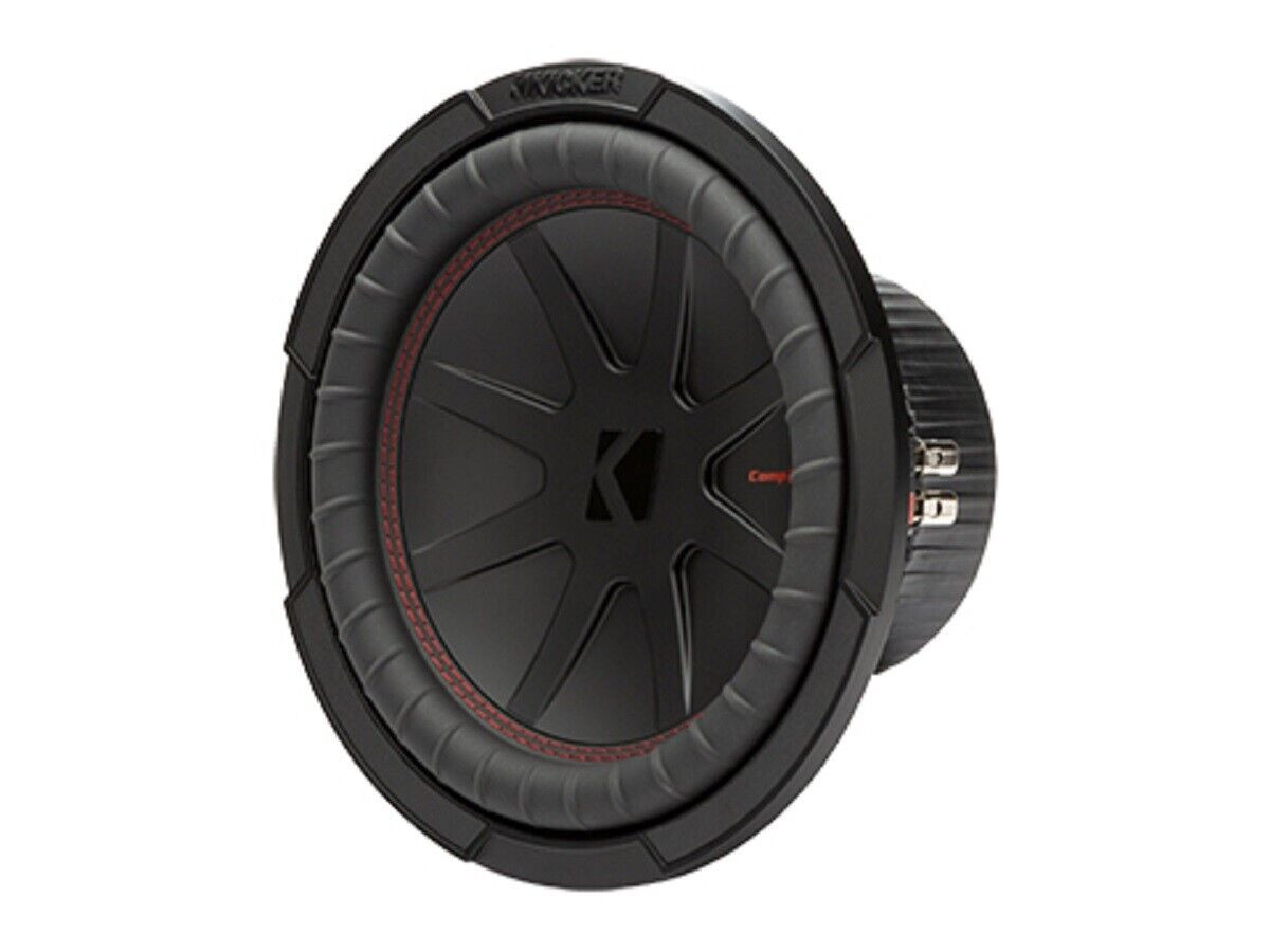 KICKER CompVX 10 Inch Subwoofer - 600W RMS, DVC 2-Ohm, Forced-Air Cooling For Car Audio