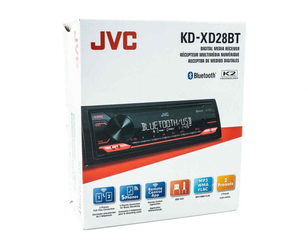 JVC KDXD28BT DIGITAL MEDIA RECEIVER FEATURING BLUETOOTH / USB /