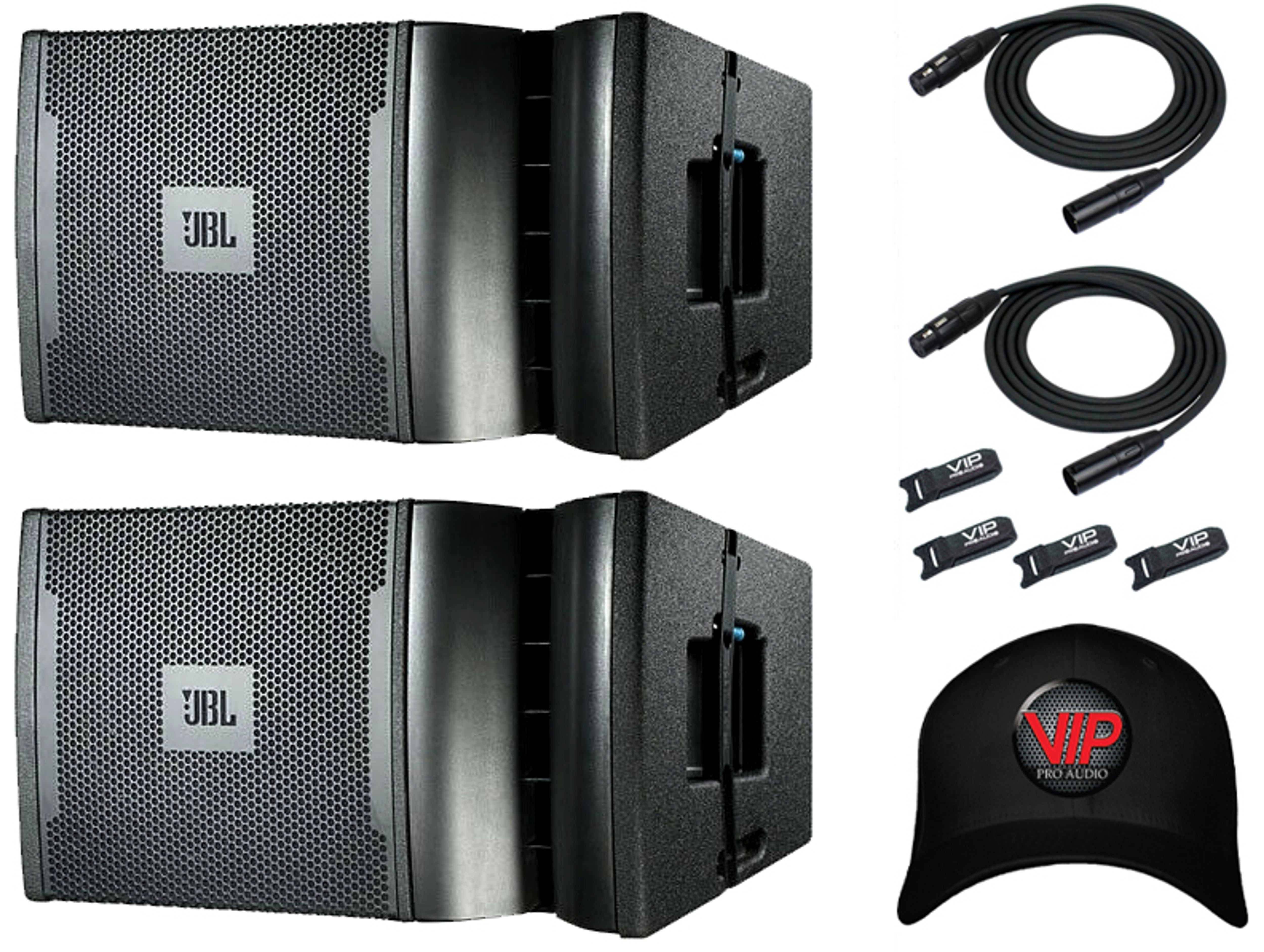 2x JBL VRX932LAP Active 12" 2-Way Powered Line Array Speaker 1750W 2x Cables