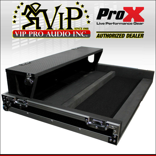 ProX SQ6 Console Flight Case with Doghouse and Wheels