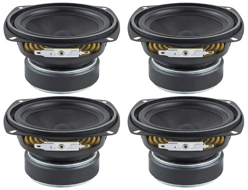 4x PRV 4MR60-4 4" Midrange Woofer Speaker Full Range Vocal Driver 60W 4-Ohms