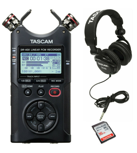 Tascam DR-40X Four Track Digital Audio Recorder & USB Audio