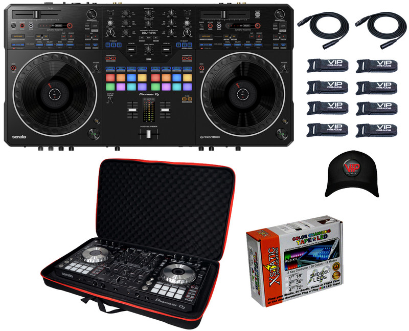 Pioneer DDJ-REV5 Scratch-Style DJ Controller, Serato DJ Pro & Rekordbox Compatibility + XB-DJCL Hard Case