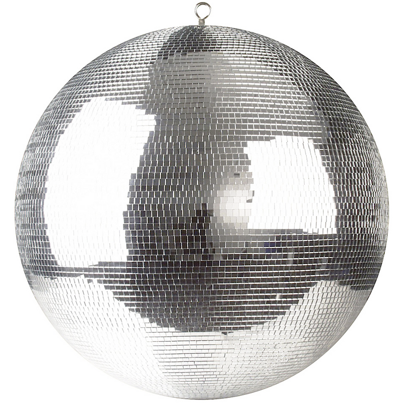 ProX MB-24 24" Mirror Disco Ball Bright Silver Reflective Indoor DJ Sphere w/ Hanging Ring for Lighting