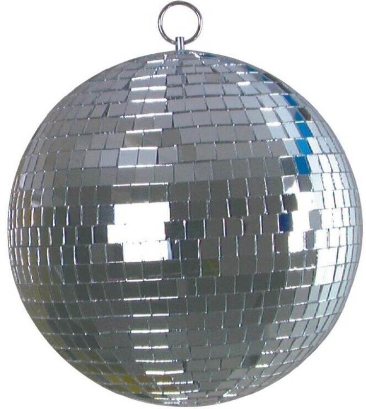 ProX MB-12 12" Mirror Disco Ball Bright Silver Reflective Indoor DJ Sphere with Hanging Ring for Lighting