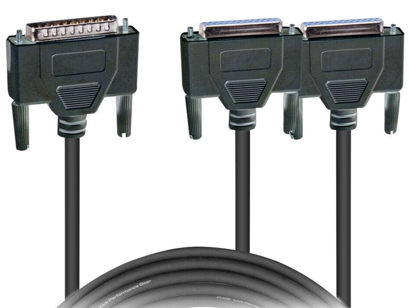 ProX XC-ILDA-Y ILDA 25 Pin Y-Cable, M to Dual F Laser Connection Cable NEW