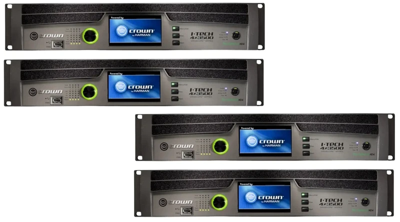 Crown I Tech 4X3500HDS amp front pack view MINT