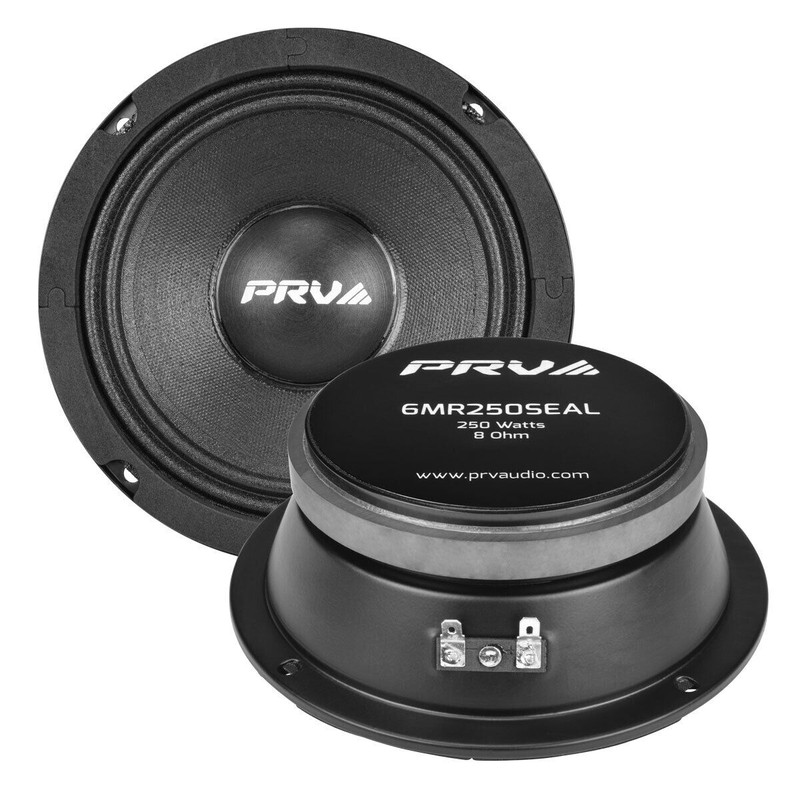 2x PRV 6MR250SEAL 6.5" Midrange PRO Audio Speaker Sealed Basket / 8-Ohms