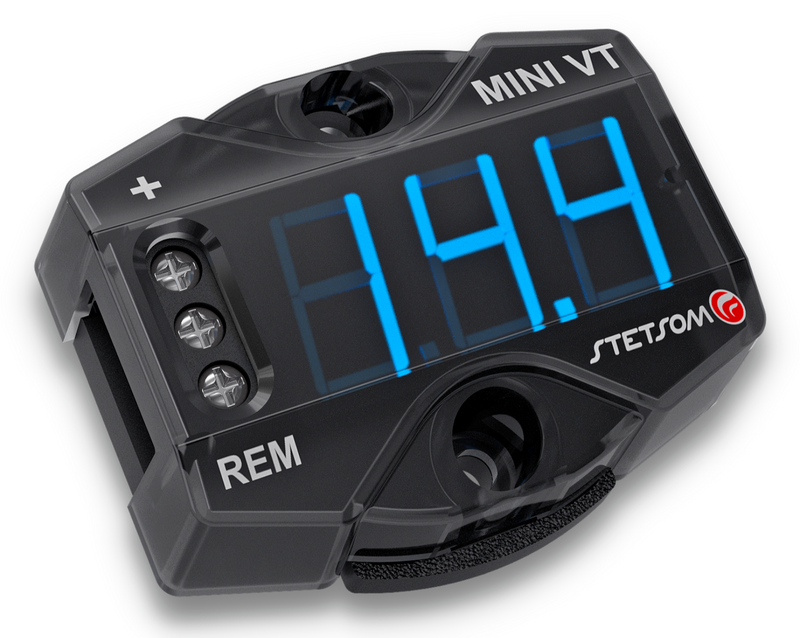 Stetsom MiniVT Digital Voltmeter Mini Automotive Battery VT Blue LED (12 Volts)