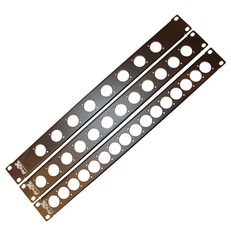 ProX T-1U8XLR 1U Rack Panel Punched for 8 XLR, Speaker twist connector ...