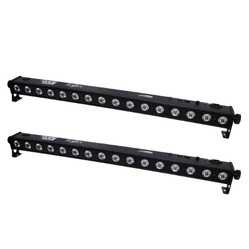 2x ProX X-BAR16RGBUV EVO RGB-UV Bar16 64W High Power RGB-UV LED Wash Light