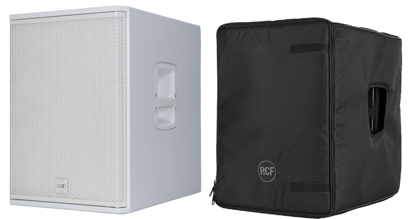 RCF SUB 15-AX Active 15" Subwoofer 2200 Watts WHITE+ RCF CVR-004 COVER (MINT)