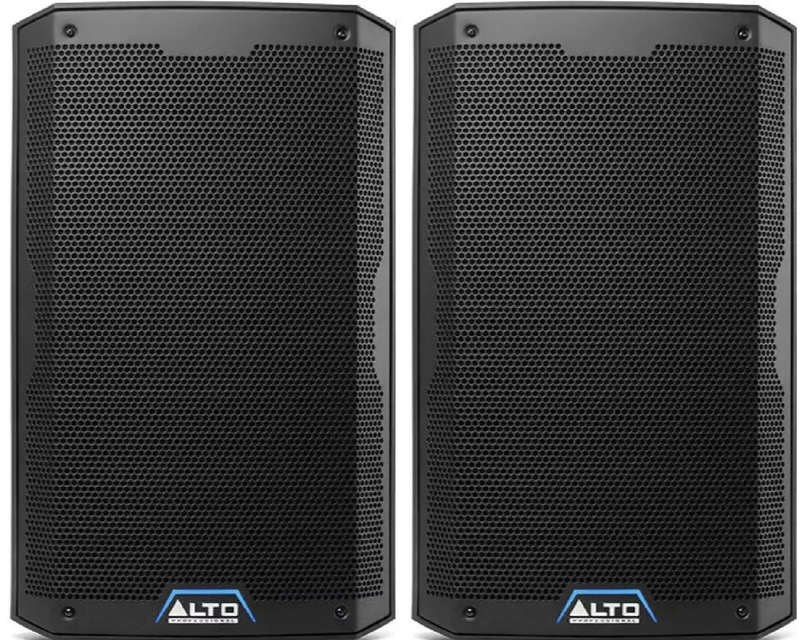 2x Alto TS410 10" 2-Way Powered LoudSpeaker With Bluetooth and DSP 2000 Watts (MINT)