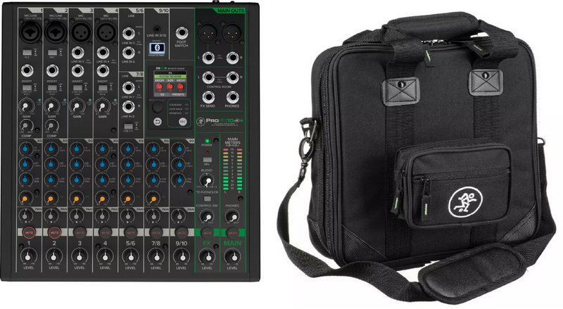 Mackie ProFX10v3+ 10-CH Analog Mixer, FX, USB Bluetooth Recording Modes + ProFX10v3 Bag (MINT)