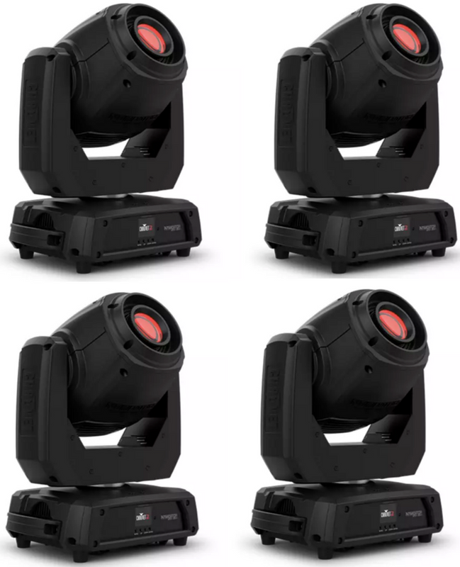 4x Chauvet DJ Intimidator Spot 360X LED Moving Head 100W DJ LED Effects Spot Light