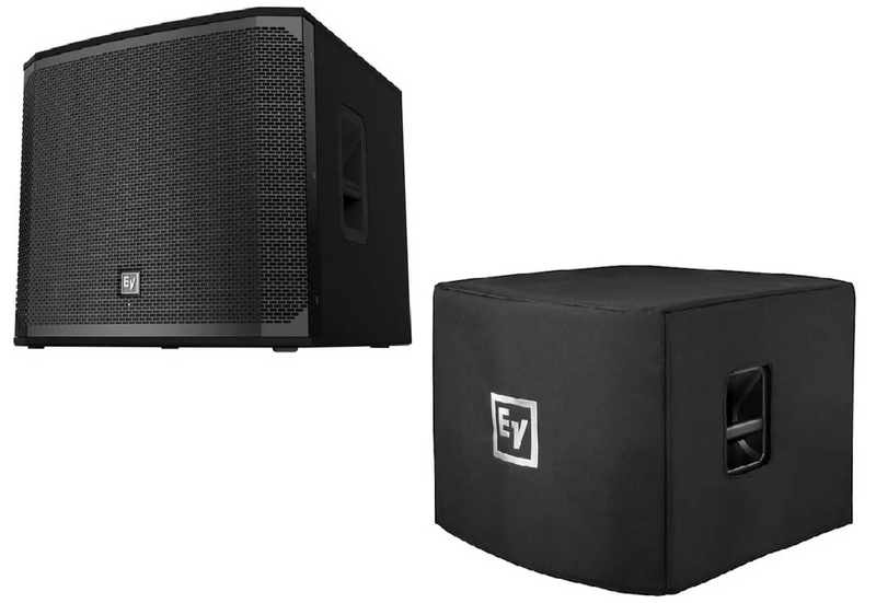 EV EKX-18SP Active 18" Powered Sub-Woofer 1300 Watts with DSP + EV EKX-18S-CVR Speaker Cover