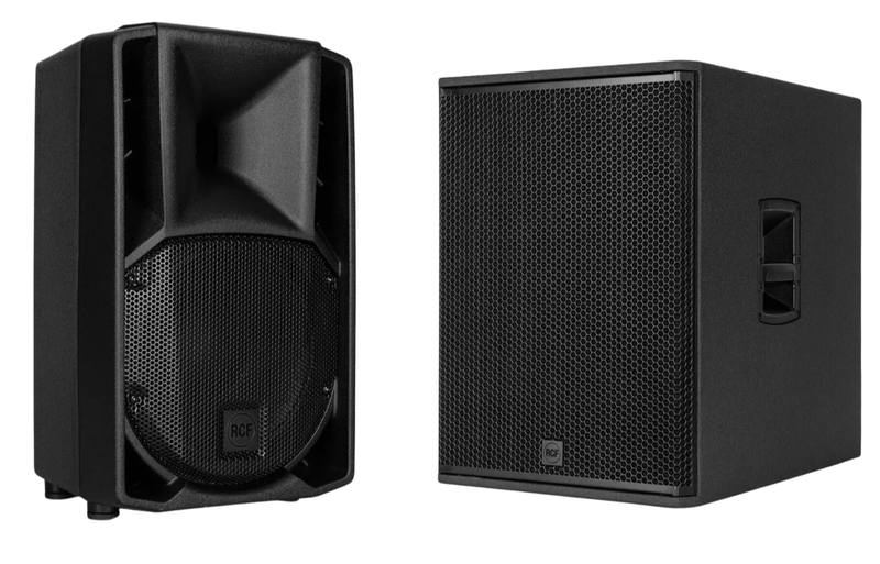 RCF ART 715-A MK5 15" Powered Live Sound Speaker With DSP 1400W + RCF SUB 708-AS MK3 18" Subwoofer 1400W (MINT)