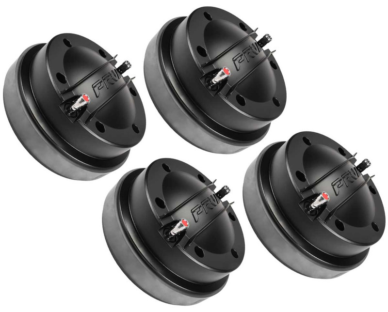 4x PRV Audio D4500Ph Trio 2″ Midrange Driver 500 Watts 4” Voice Coil 8-Ohms – TRIO Phenolic Diaphragm
