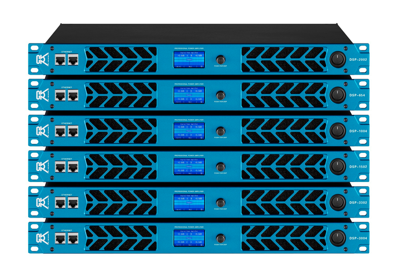 CVR Audio DSP-1502 stacked amplifiers