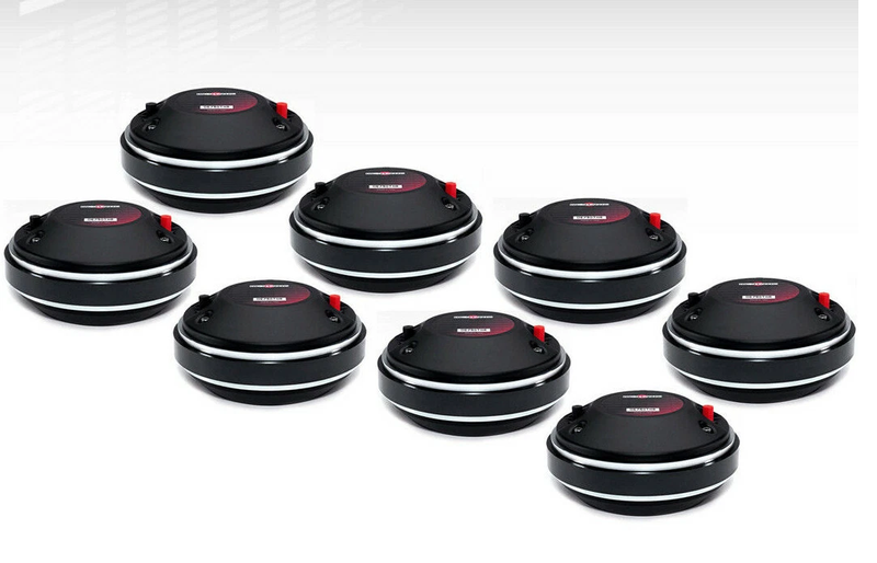 Eight B&C DE750TN-8 2" compression drivers.