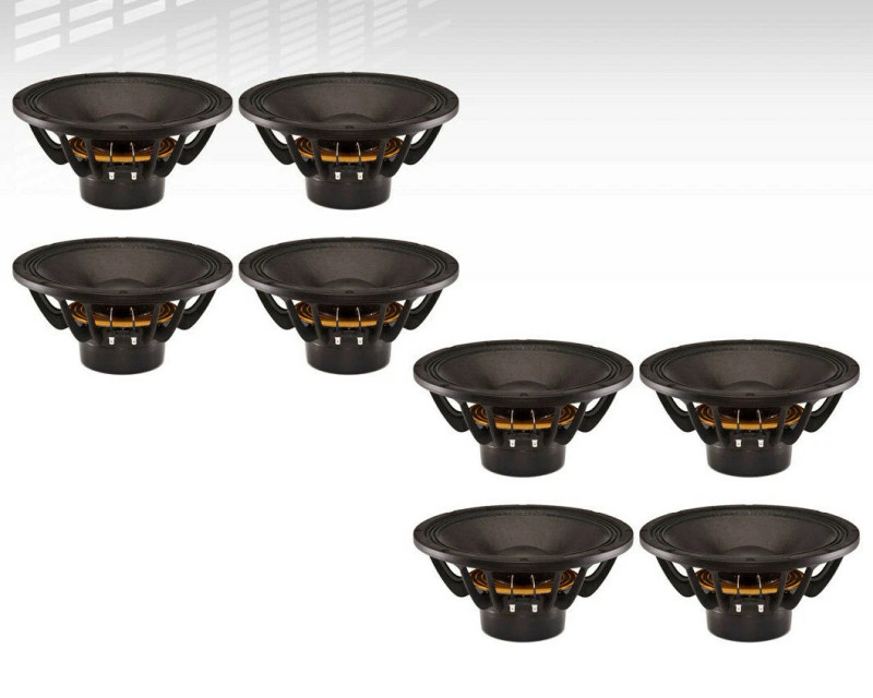 Eight pack B&C 12NDL88 8-Ohm Neodymium pro audio woofer