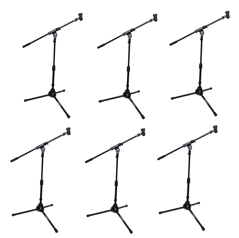 Front view ProX T-MIC05 6-pack tripod mic stand