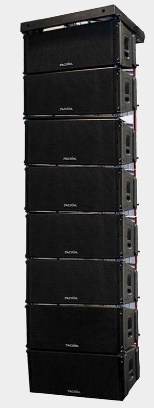 8x Admark A-12A Double Waterproof Powered Line Array Speaker W/built-in DSP 4ohm