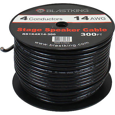 Blastking RS1X4X14-300 4-Conductor Speaker Cable