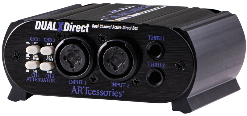 ART Dual X Direct 2-Channel Active Direct Box Balanced XLR Outputs BLK (MINT)