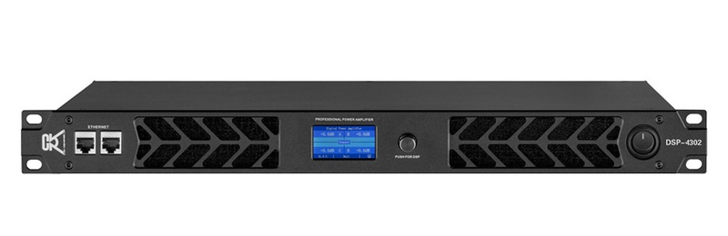 CVR DSP-4302 Black Amplifier Front View