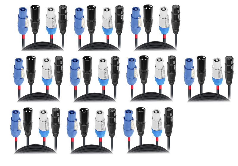 ProX Powerkon XLR combo cable frontview