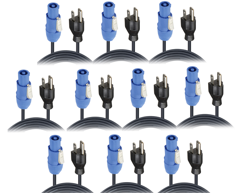 NEMA 5-15 to Edison blue cable