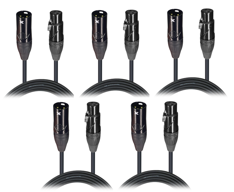 ProX XC-MIC15 XLR Cable Back View Bundle